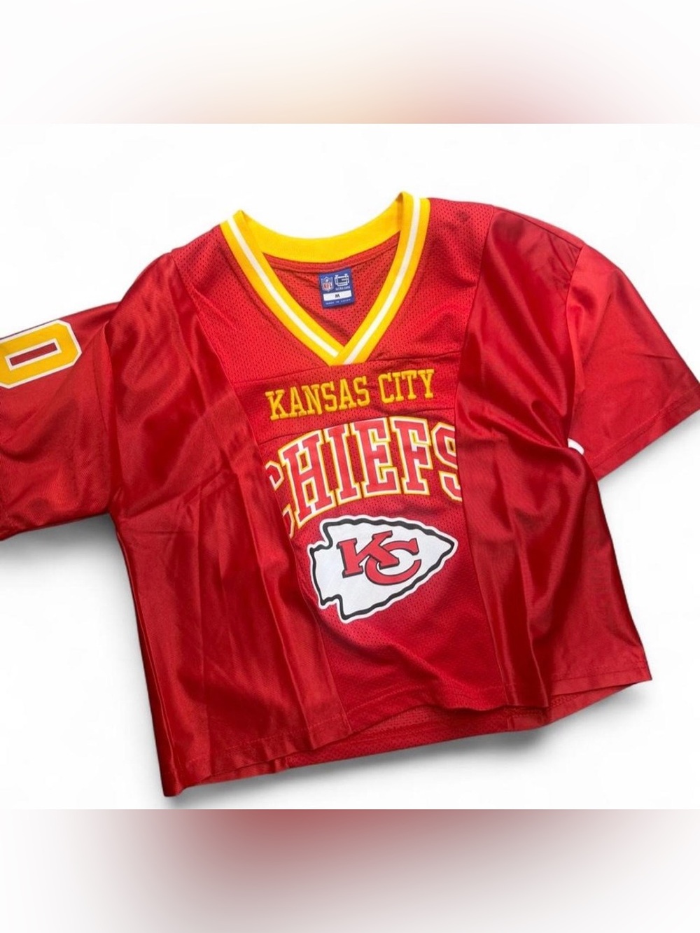 Kansas City Chiefs Red women’s cropped Football Jersey Top